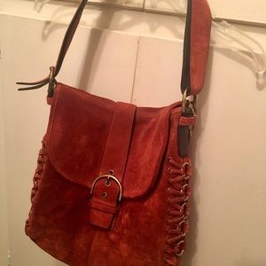 Authentic COACH suede purse -70’s inspired